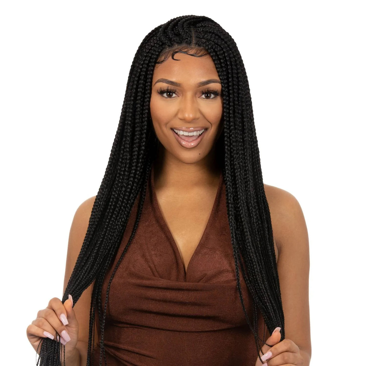 Queen B Braided Lace Wig Box Braid 36" QLW309