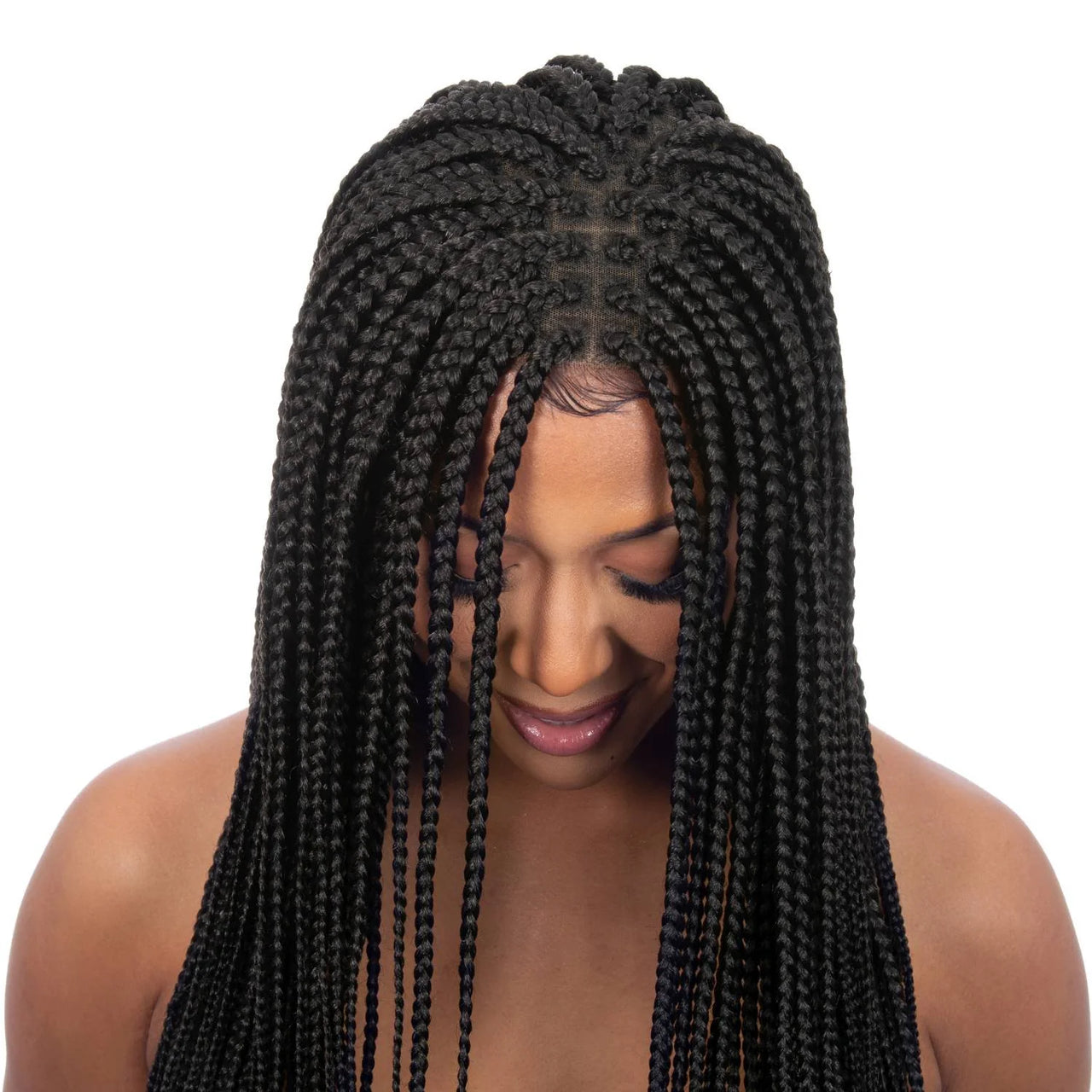 Urban Beauty Queen Braid Full Lace Wig Box Braid 26" QLW313_1B