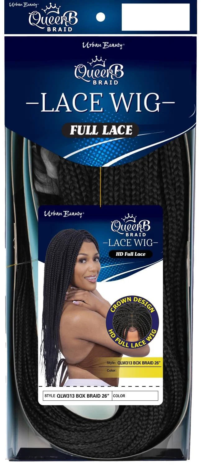 Urban Beauty Queen Braid Full Lace Wig Box Braid 26" QLW313_1B