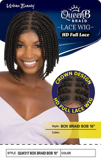 Urban Beauty Queen B HD Full Lace Box Braid Bob Wig 10