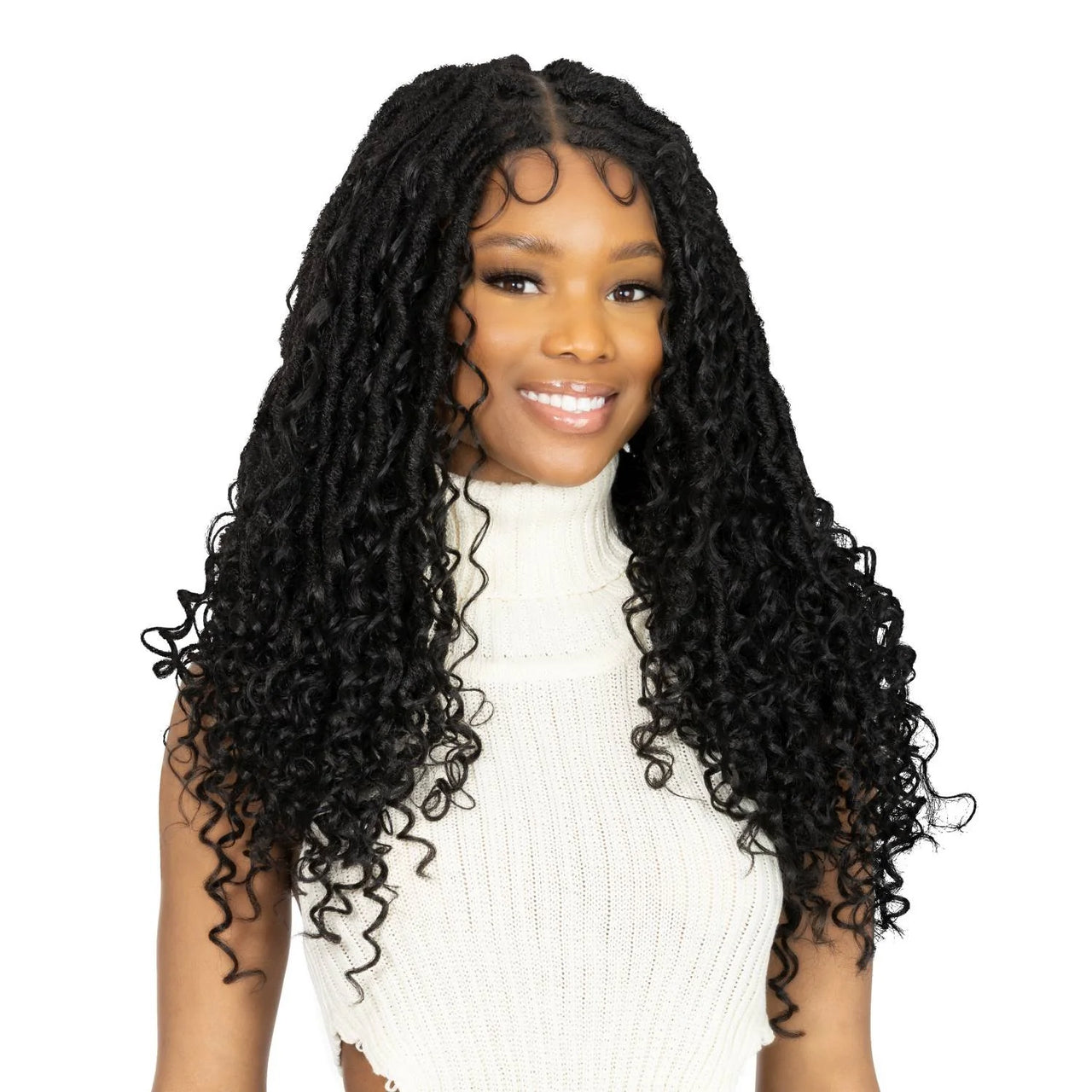 Queen B Braid Full Lace Wig QLW323 Boho Locs 26"_Color 1