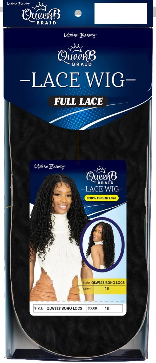 Queen B Braid Full Lace Wig QLW323 Boho Locs 26"_Color 1