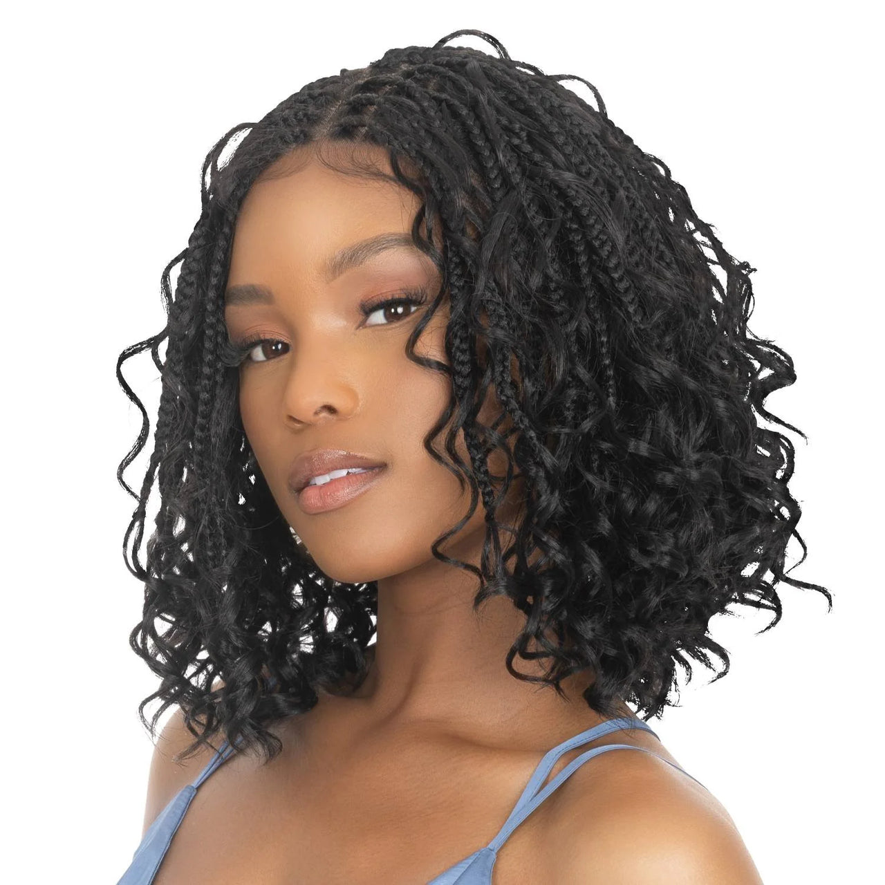 Queen B The Perfect Boho Braided Lace Wig QLW403 BOHO DEEP_COLOR 1B