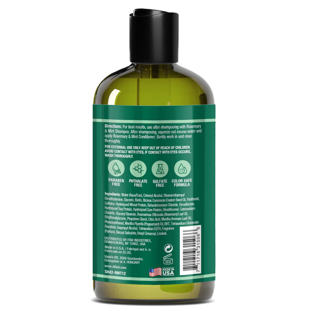 Difeel Rosemary & Mint Strengthening Conditioner Infused with Biotin 12 fl. oz - ANNS BEAUTY SUPPLY