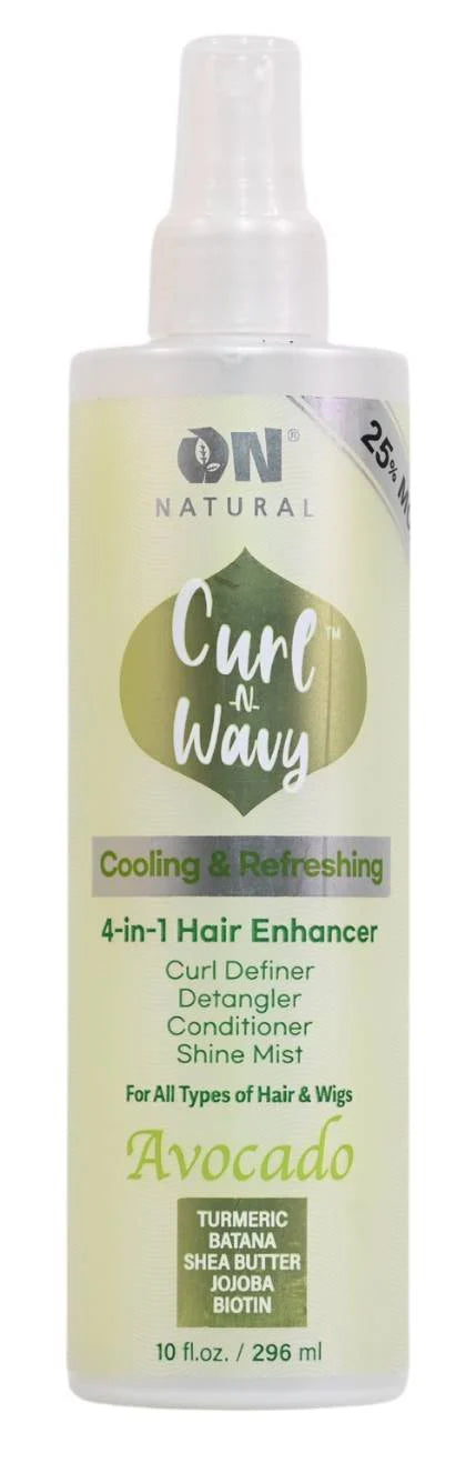 ON Natural Curl n Wavy Cooling and Refreshing 4 in 1 Hair Enhancer Avocado 10 oz - ANNS BEAUTY SUPPLY