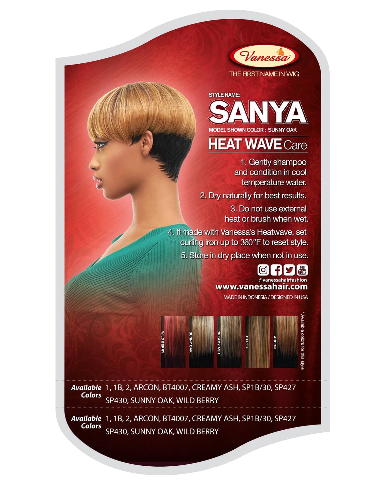 Vanessa Fashion Wigs Synthetic Hair Wig Sanya - ANNS BEAUTY SUPPLY