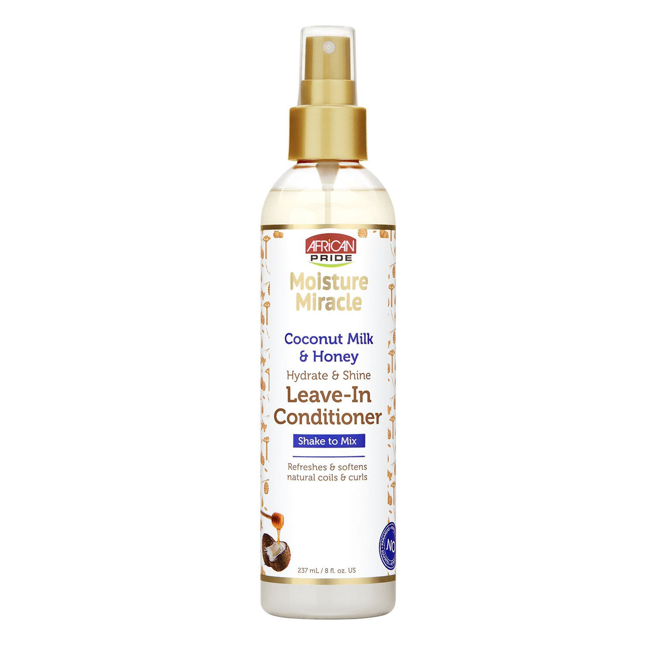African Pride Moisture Miracle Coconut Milk & Honey Leave-In Conditioner 8 fl oz