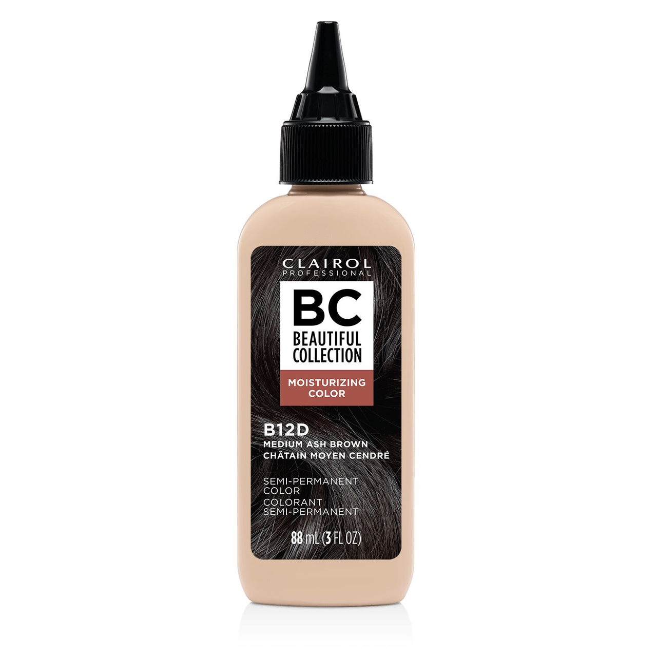 Clairol Professional BC Beautiful Collection Moisturizing Color B12D Medium Ash Brown 3 Fl. Oz. / 88 mL - ANNS BEAUTY SUPPLY