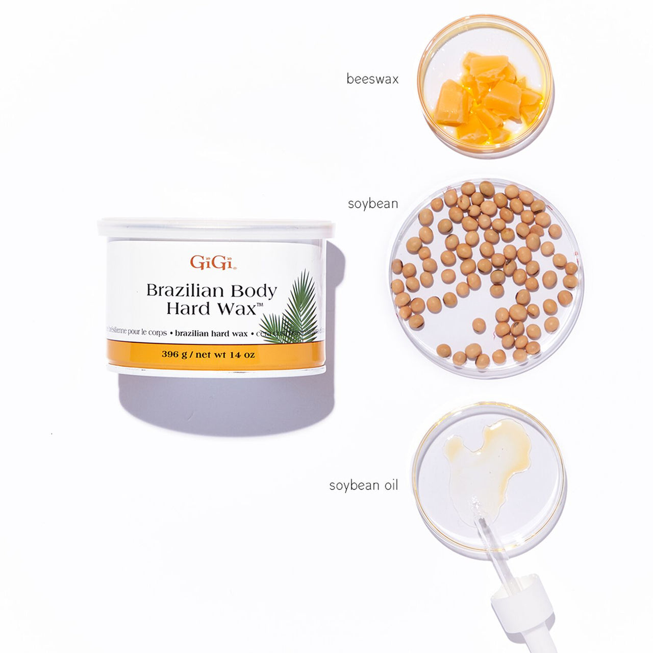 GiGi Brazilian Body Hard Wax 14 oz. - ANNS BEAUTY SUPPLY