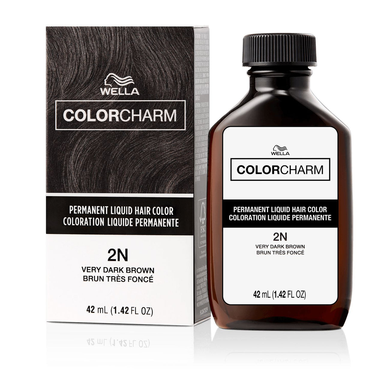Wella Colorcharm Permanent Liquid Hair Color 2N Very Dark Brown 1.42 fl. oz. - ANNS BEAUTY SUPPLY