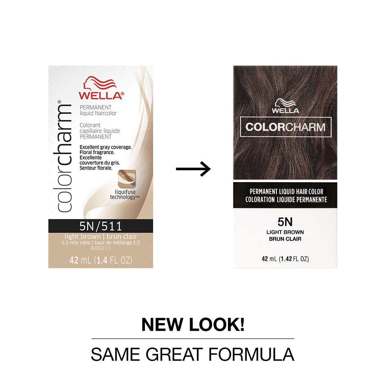 Wella Colorcharm Permanent Liquid Hair Color 5N Light Brown 1.42 FL OZ (42 mL)