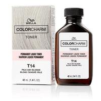 Wella Colorcharm Permanent Liquid Toner T14 Pale Ash Blonde 1.4 FL OZ (42 mL)