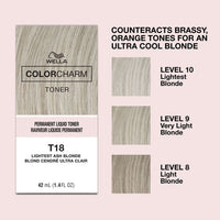 Wella ColorCharm Permanent Liquid Toner T18 Lightest Ash Blonde 1.4 fl. oz. / 42 mL