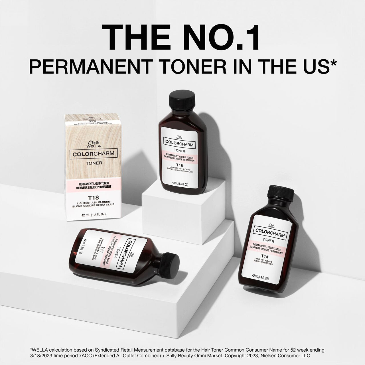 Wella ColorCharm Permanent Liquid Toner T18 Lightest Ash Blonde 1.4 fl. oz. / 42 mL