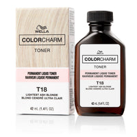 Wella ColorCharm Permanent Liquid Toner T18 Lightest Ash Blonde 1.4 fl. oz. / 42 mL