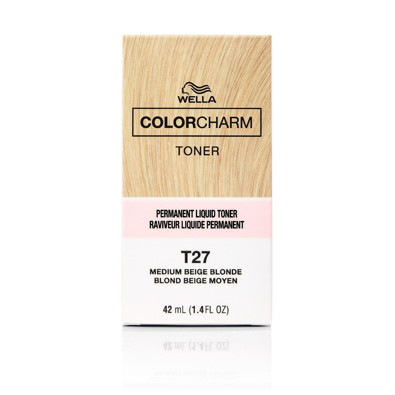 Wella Colorcharm Permanent Liquid Toner T27 Medium Beige Blonde 1.4 FL OZ (42 mL)