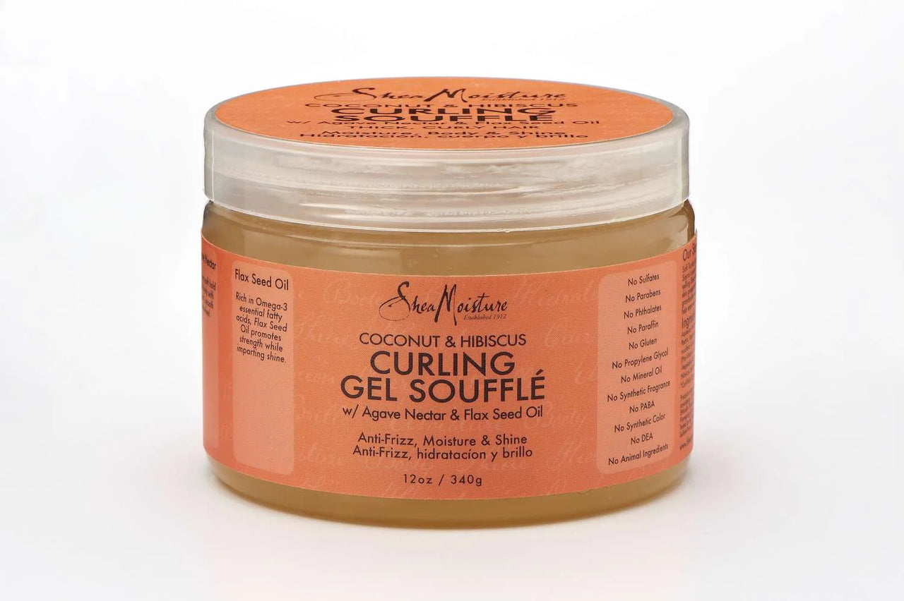 SheaMoisture Coconut & Hibiscus Curling Gel Soufflé – 12oz - ANNS BEAUTY SUPPLY