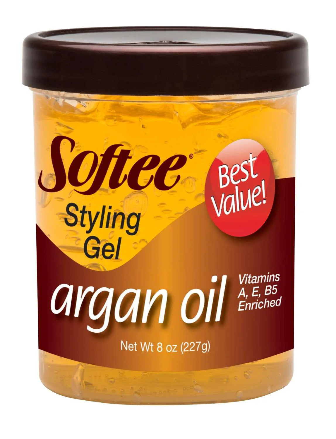 Softee Argan Oil Styling Gel 8oz - ANNS BEAUTY SUPPLY
