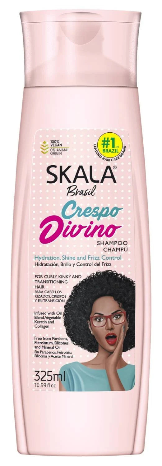 Skala Brasil Crespo Divino Shampoo for Curly, Kinky & Transitioning Hair 325ml