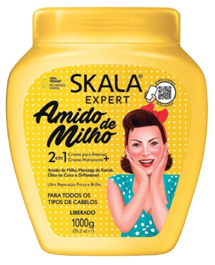Skala Expert Amido de Milho 2-in-1 Corn Starch Hair Cream 1000g
