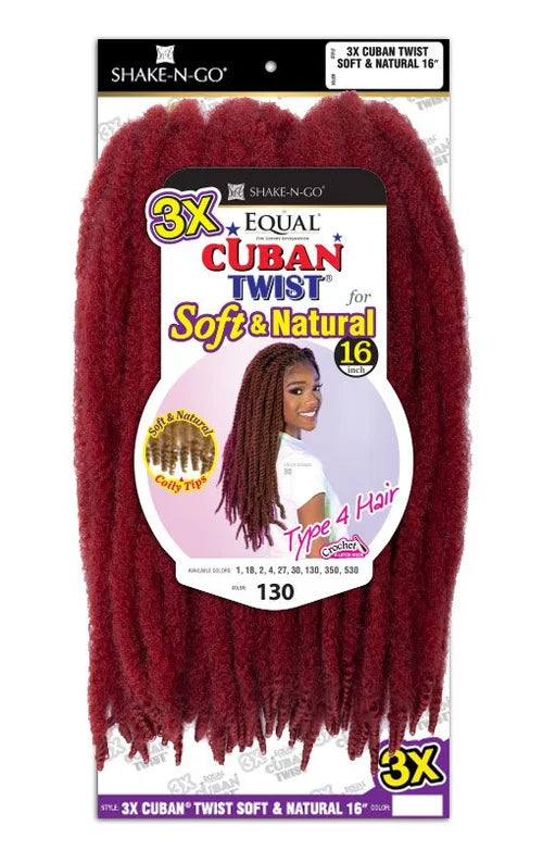 Shake N Go Equal 3x Cuban Twist Soft and Natural 16 Inch - ANNS BEAUTY SUPPLY