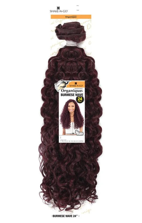 Shake N Go Organique Burmese Wave 24 Inch – Soft Natural Curly Weave