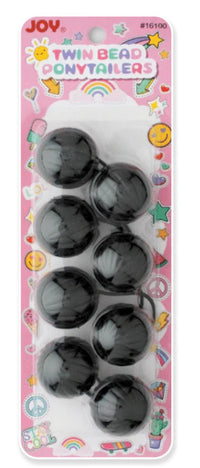 Joy Twin Bead Ponytailers Black 16100