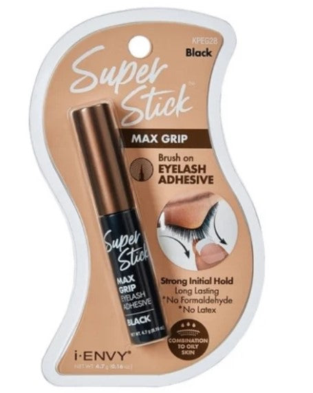 i•ENVY Super Stick Max Grip Brush-On Eyelash Adhesive – Black