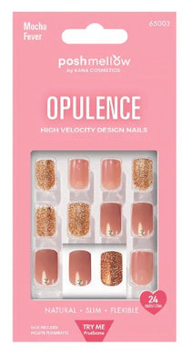 Poshmellow Opulence High Velocity Design Nails – Mocha Fever 65003 - ANNS BEAUTY SUPPLY
