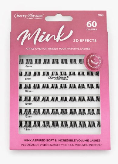 Cherry Blossom "Mink" 3D Effects Lash Clusters – Incredible Volume Mixed Pack (60 Count) 72265 - ANNS BEAUTY SUPPLY