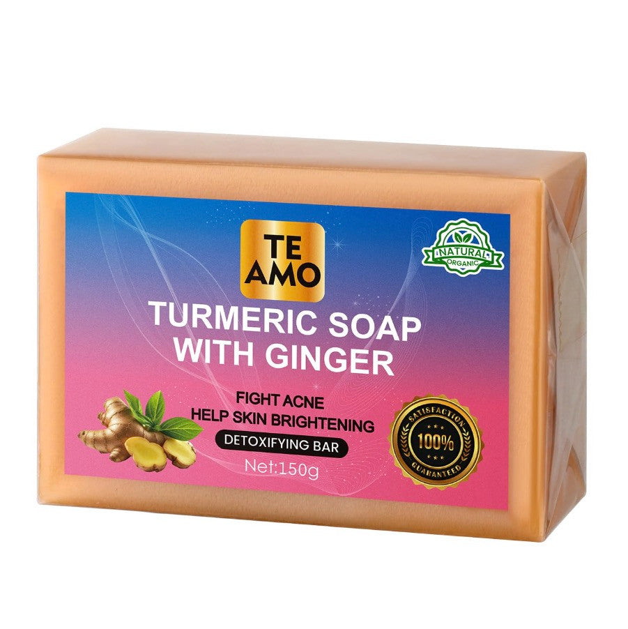 Te Amo Turmeric & Ginger Detoxifying Bar – Acne Fight & Skin Brightening (150g) - ANNS BEAUTY SUPPLY