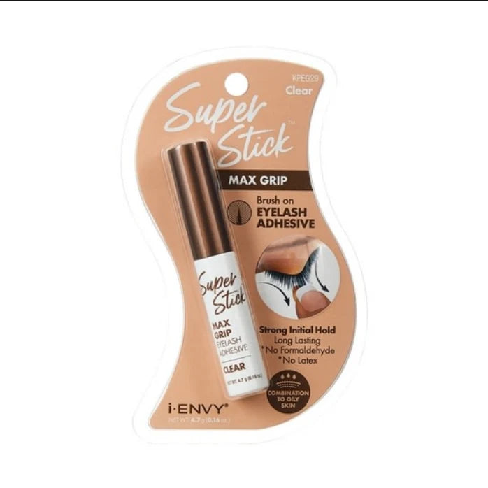 i•ENVY Super Stick Max Grip Brush-On Eyelash Adhesive – Clear