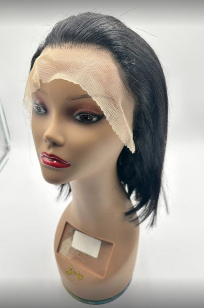 Mac Queen Ways Wig 13x5 100 Percent Remy Human Hair Lace Front Wig Bob 12 Inch