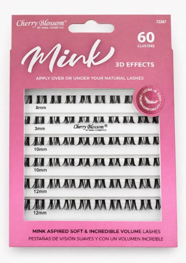 Cherry Blossom "Mink" 3D Effects Lash Clusters – Premium Volume Variety Pack (60 Count) 72267 - ANNS BEAUTY SUPPLY