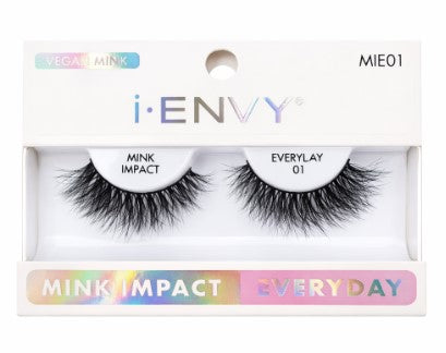 i Envy Mink Impact Everyday 01 Vegan Mink Strip Lashes MIE01 - ANNS BEAUTY SUPPLY