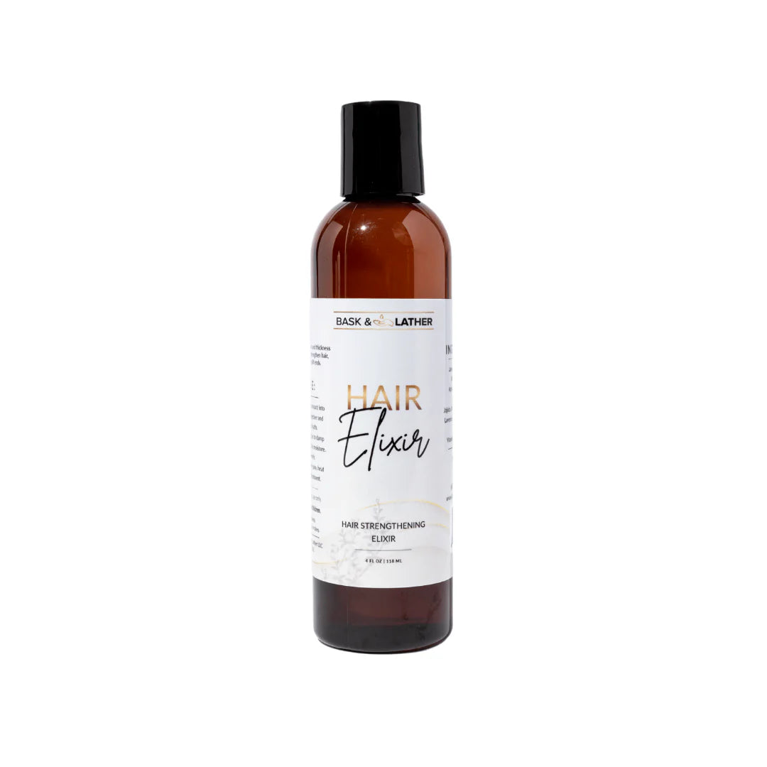 Bask and Lather Hair Elixir Hair Strengthening Treatment 4oz - ANNS BEAUTY SUPPLY