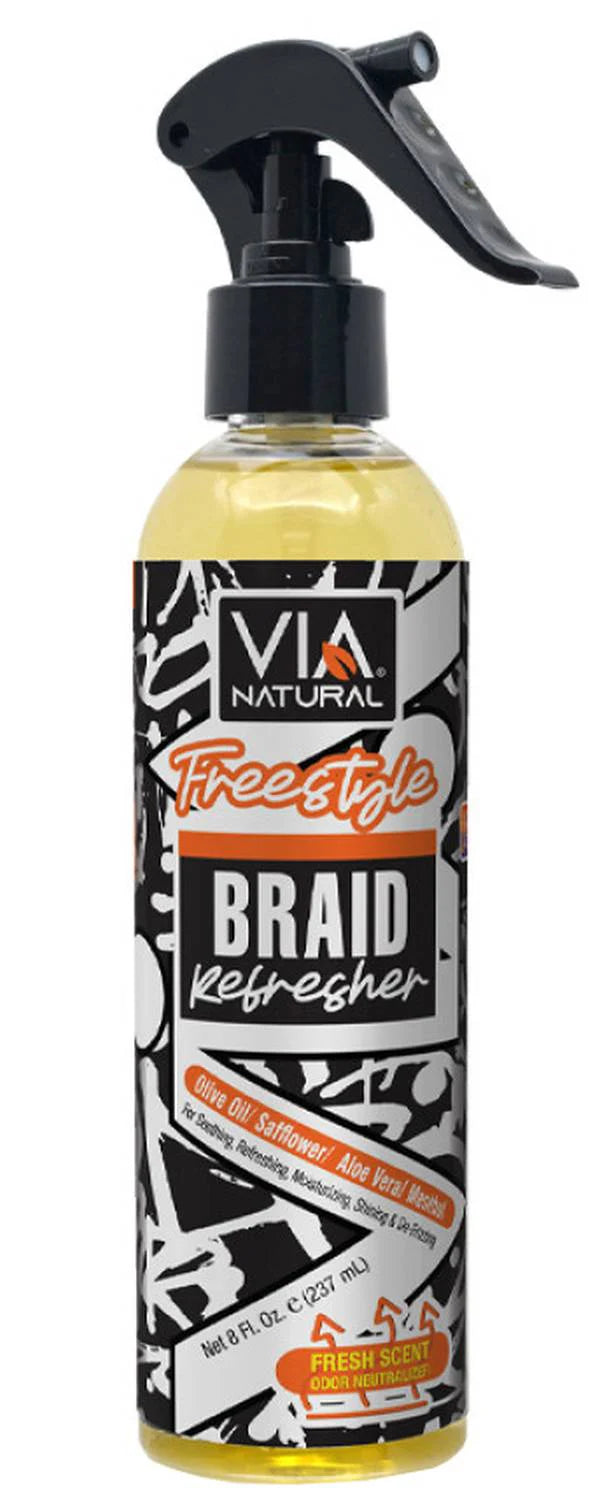 VIA Natural Freestyle Braid Refresher Olive Oil Aloe Vera 8 oz - ANNS BEAUTY SUPPLY