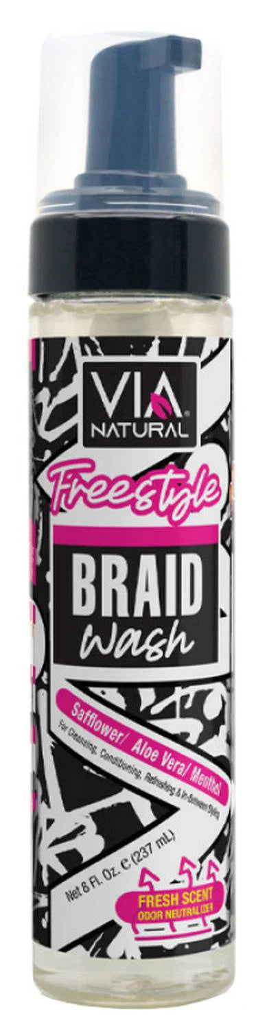 VIA Natural Freestyle Braid Wash Safflower Aloe Vera Neem 8 oz - ANNS BEAUTY SUPPLY