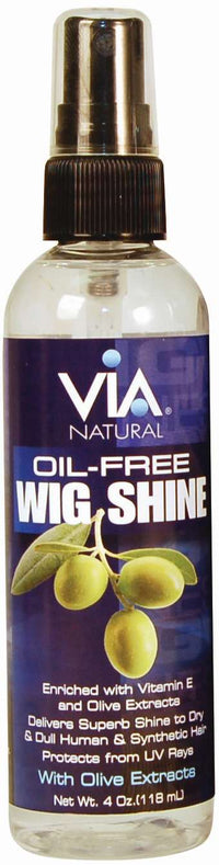 Via Natural Oil Free Wig Shine with Olive Extract 4 oz