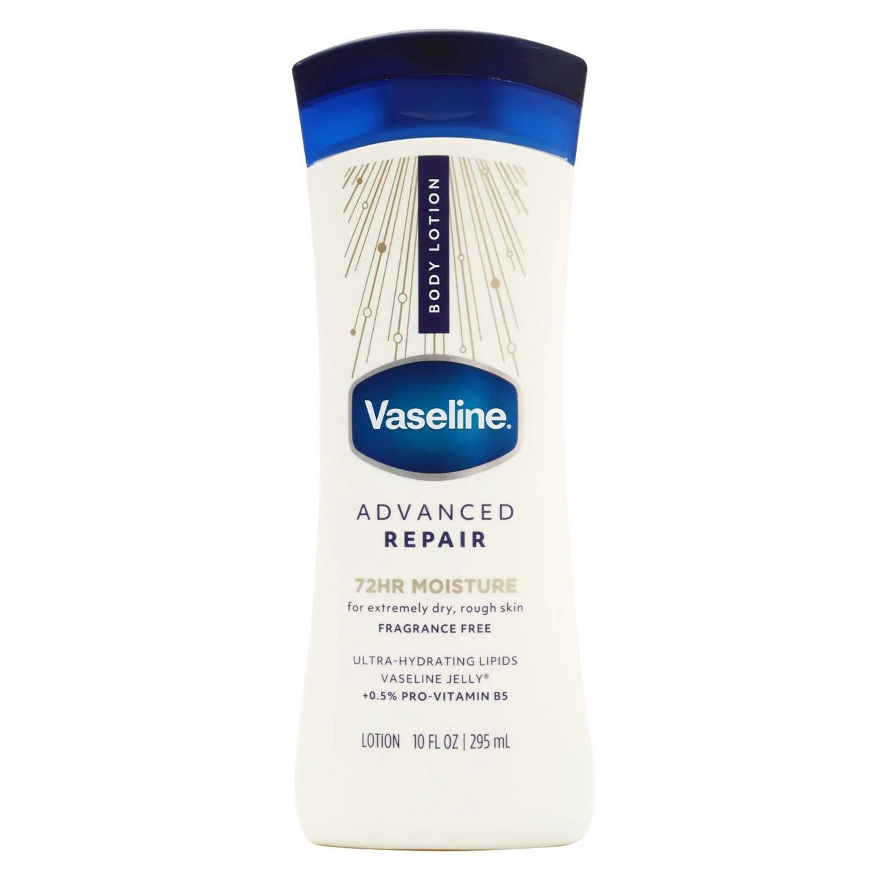 Vaseline Advanced Repair Body Lotion Fragrance Free 72HR Moisture 10 oz