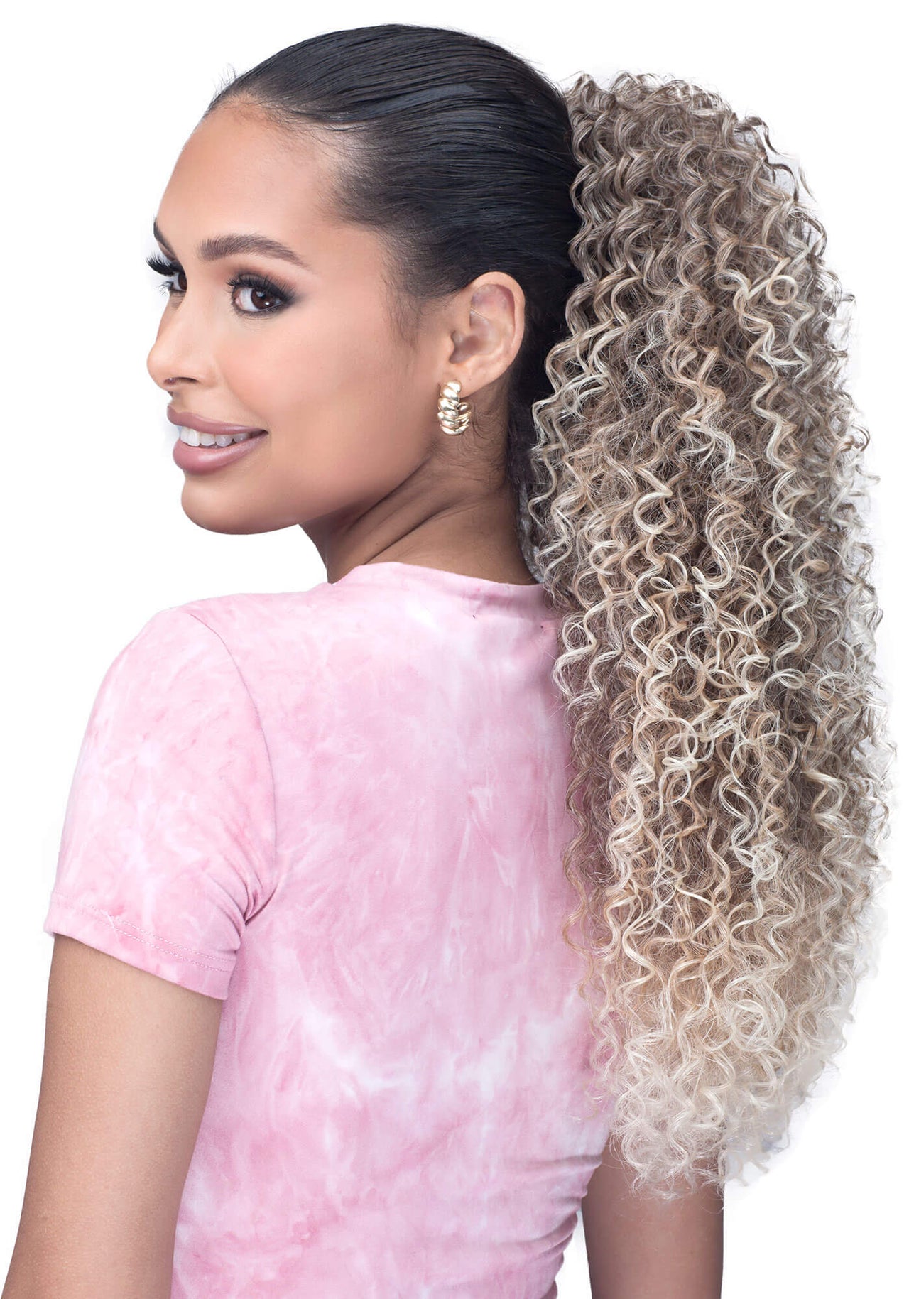 Laude Hair Synthetic Drawstring Ponytail – Jerry Curl 20" UPP004