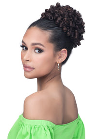 Laude Hair Synthetic Drawstring Ponytail – Rod Curl Puff UPP009