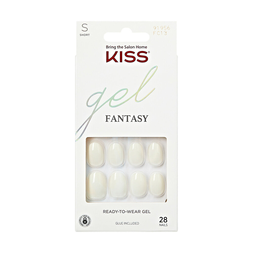 KISS Gel Fantasy Ready to Wear Gel Nails Short Solid Color - ANNS BEAUTY SUPPLY