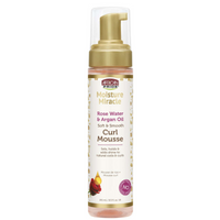 African Pride Moisture Miracle Rose Water & Argan Oil Curl Mousse – 8.5 fl oz - ANNS BEAUTY SUPPLY