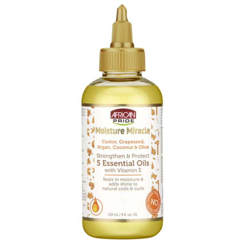 African Pride Moisture Miracle 5 Essential Oils – 4 fl oz - ANNS BEAUTY SUPPLY
