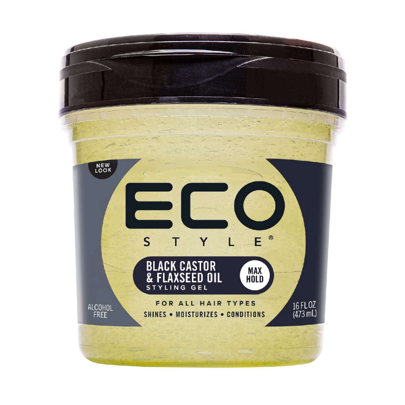 Eco Style Black Castor & Flaxseed Oil Styling Gel – 16 fl oz