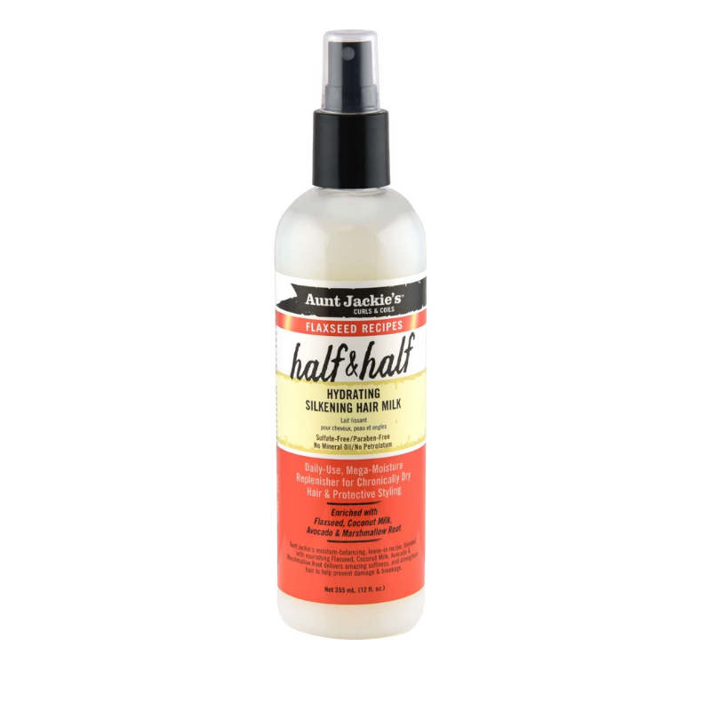 Aunt Jackie's Flaxseed Recipes Half & Half Hydrating Silkening Hair Milk - 12 FL oz - ANNS BEAUTY SUPPLY