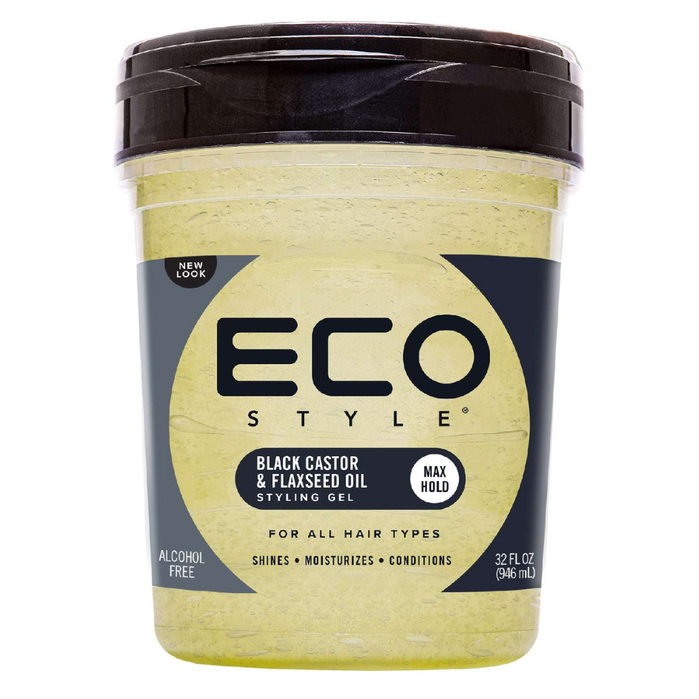 Eco Style Black Castor & Flaxseed Oil Gel – Maximum Hold, 32 oz - ANNS BEAUTY SUPPLY