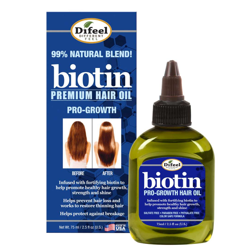 Difeel Biotin Premium Hair Oil – 2.5 fl oz - ANNS BEAUTY SUPPLY