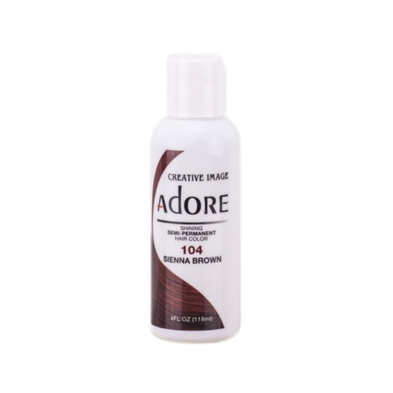 Adore Shining Semi-Permanent Hair Color - 104 Sienna Brown - 4 oz - ANNS BEAUTY SUPPLY